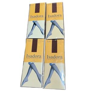 ❗️NWT❗️Isadora Comfort Top Sheer Knee High Stockings – Coffee – 4 Pair Lot